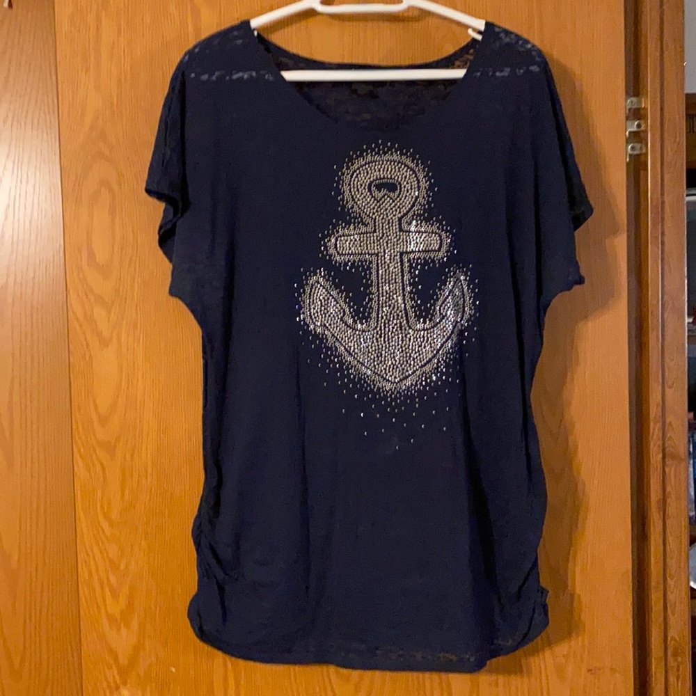 Nice blue rhinestone shirt